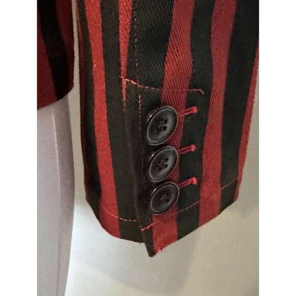 Hell Cat Punks Red Black Jacket Blazer Sz Small - Picture 5 of 7